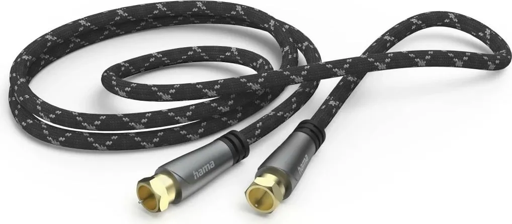 Kabllo antene Hama 1.5m, F-F, e bardhë, majat me ar - 2