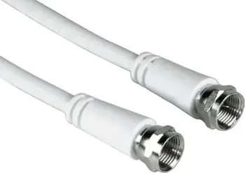 Kabel antene Hama 75DB, 3m, F në F, bardhë