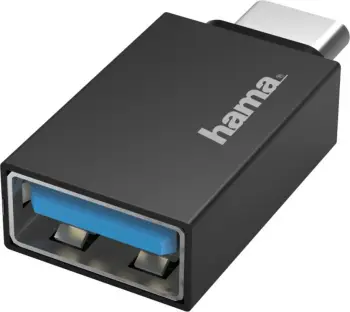 Adapter, Hama, 00200311, USB-A në USB-C, zi
