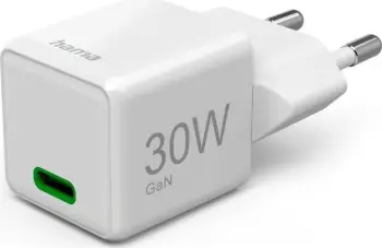 Karikues Hama, GaN, USB-C, PD, 30W, i bardhë