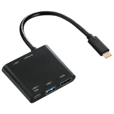 Konvertues Hama Multiport 4në1, 2x USB 3.1, HDMI dhe USB-C (data), 135729 - 1