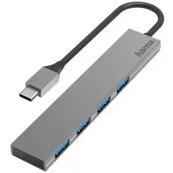 Konvertues Hama Usb-C-Hub, 4 Porte, Usb 3.2 Gen1, 5 Gbit 200101