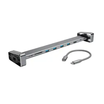 Docking Station Hama USB-C “CONNECT2OFFICE BASIC”, këmbë të lëvizshme, 9 porte