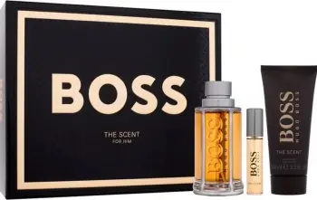 Set Eau de Toilette Hugo Boss Boss The Scent + xhel dushi + losion rroje, 100ml + 100 ml + 10 ml