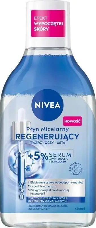 Ujë micelar ndriçues Nivea me 5% serum për femra, 400ml