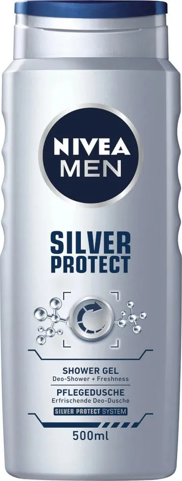 Shower gel për meshkuj Nivea Silver Protect 500ml - 1