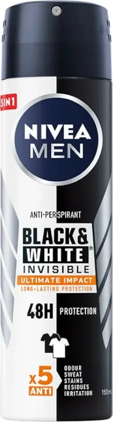 Deodorant spray Nivea Men Black&White Invisible Original për meshkuj 150ml