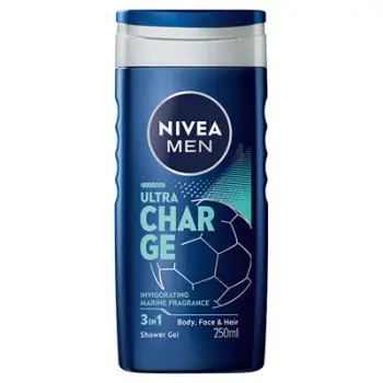 Xhel dushi për meshkuj 3 në 1 Nivea, 250 ml