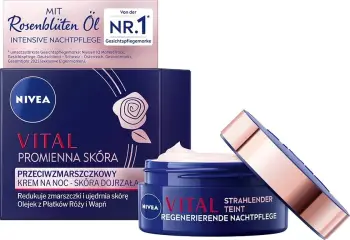 Krem nate anti-rrudhë Nivea Vital Radiant Skin për femra, 50ml