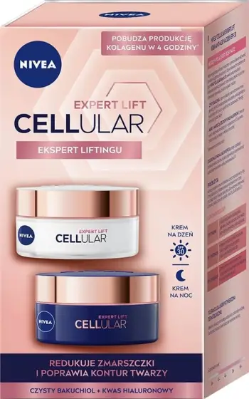 Set kremëra fytyre anti-age Nivea Cellular Expert Lift për femra, 2x50ml