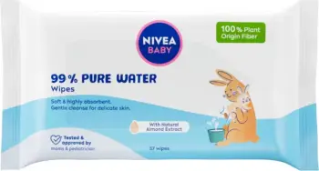 Peceta të lagura për fëmijë Nivea Baby biodegradable 99% Pure Water 3x57 copë