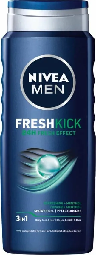 Xhel dushi për meshkuj Nivea Cool Kick, 400 ml - 1