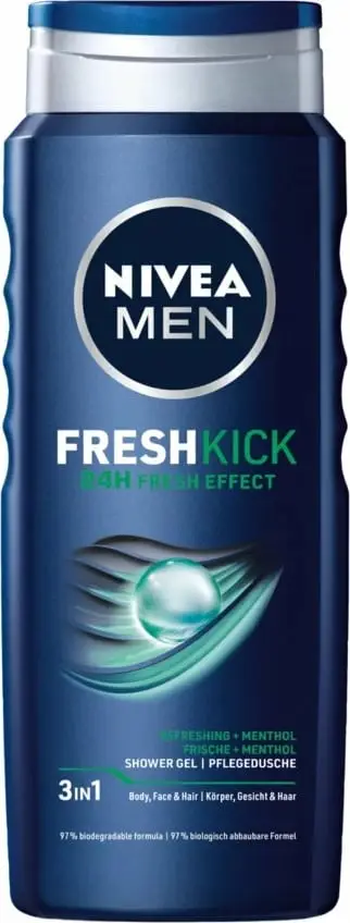 Xhel dushi për meshkuj Nivea Cool Kick, 400 ml