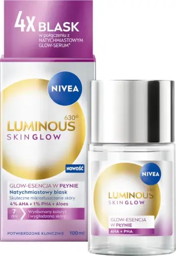 Esencë për fytyrë për femra Nivea Luminous630 Skin Glow Liquid Essence, 100ml