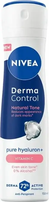 Antiperspirant sprej për femra Nivea Derma Control Natural Tone, 150 ml