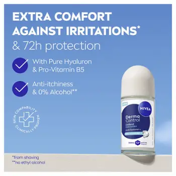 Antiperspirant roll-on për femra Nivea Derma Control Defend, 50 ml
