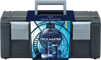 Set dhurate Nivea Men Tech Master, 3 ne 1, 4 produkte, me kuti