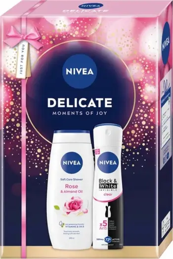 Set Nivea Delicate Care Box, Krem për trup, 250ml + Krem për duar, 75ml