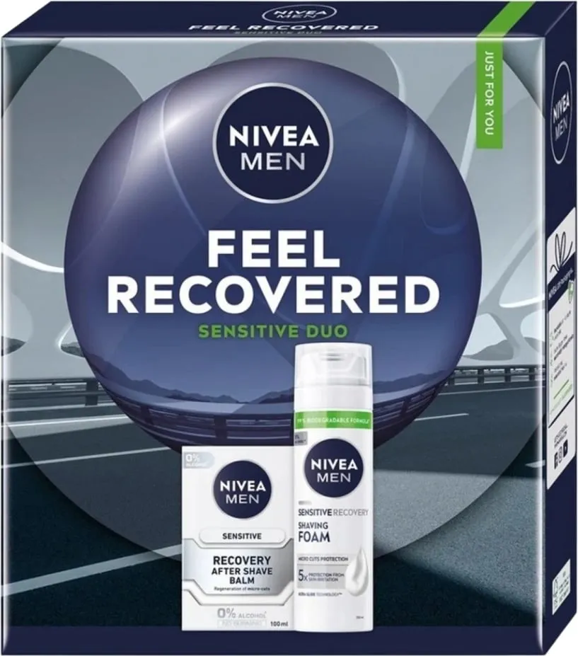 Set për rroje Nivea Feel Recovered për meshkuj, 200ml + 100ml - 1