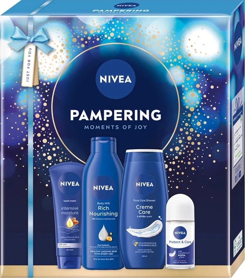 Set për kujdes trupi Nivea Pampering care set për femra, 4 copë - 1