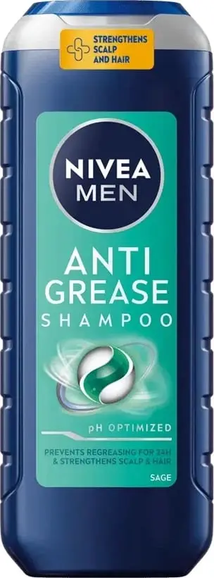 Shampo për burra NIVEA, me sherebelë, për flokë të yndyrshëm, 500ml