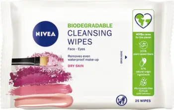 Peceta për pastrimin e fytyrës Nivea Aqua Effect 3në1, 25 copë