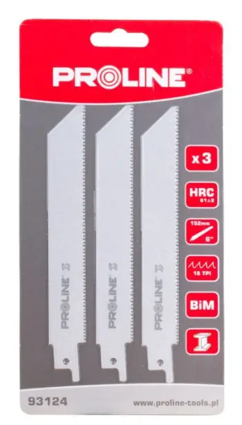Tehe sharre Proline 93124,152mm, 3 copë