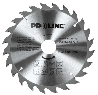 Sharrë rrethore për dru Proline, 184x30mm, 60 dhëmbëzor - 1