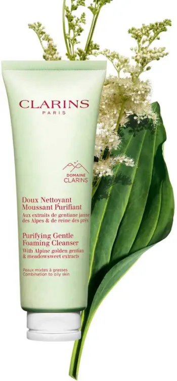 Pastrues fytyre Clarins Purifying Gentle Foaming Cleanser, për lëkurë të yndyrshme dhe të përzier, 125ml