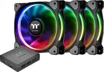 Ftohës Thermaltake Riing Plus 12 RGB (CL-F076-PL12SW-A), 3 copë, i zi