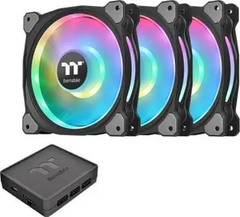 Set 3 ftohës 120 mm + Hub Thermaltake Riing Duo 12 RGB