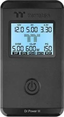 Tester për burim energjie Thermaltake Dr.Power III, i zi