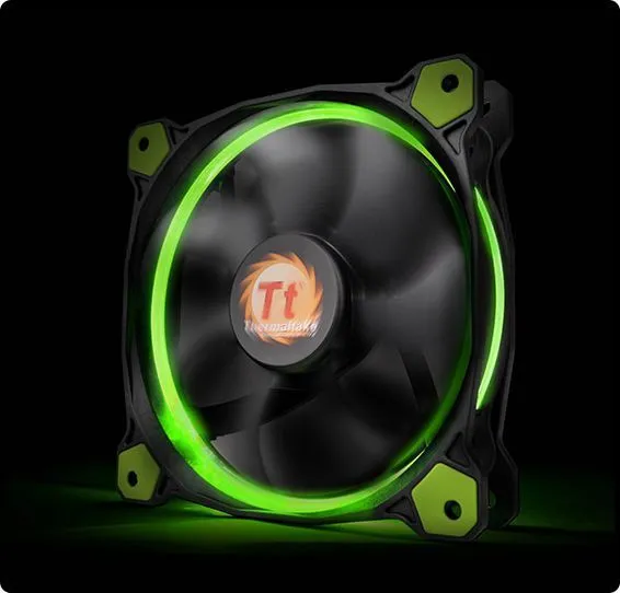 Ftohës Thermaltake Riing LED, 120 mm, i gjelbër - 6