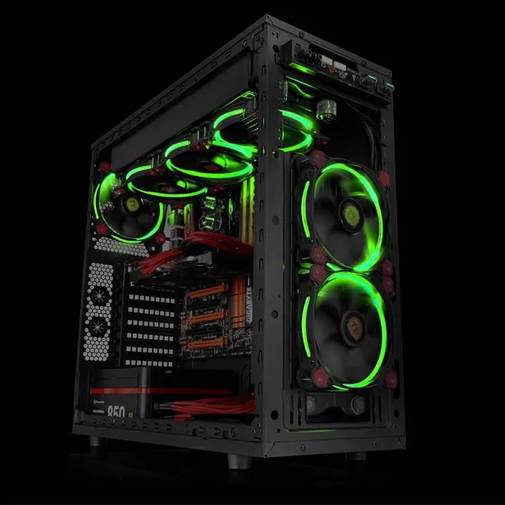 Ftohës Thermaltake Riing LED, 120 mm, i gjelbër - 7