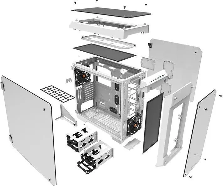 Kasë Thermaltake View 71 TG Snow Edition, Full Tower - 31