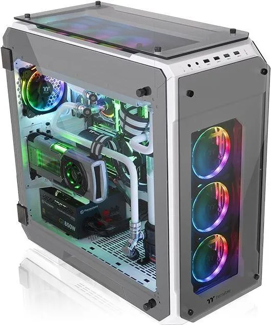 Kasë Thermaltake View 71 TG Snow Edition, Full Tower - 34
