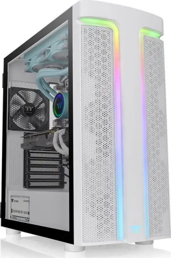 Kasë Thermaltake H590 TG ARGB Snow, Midi Tower
