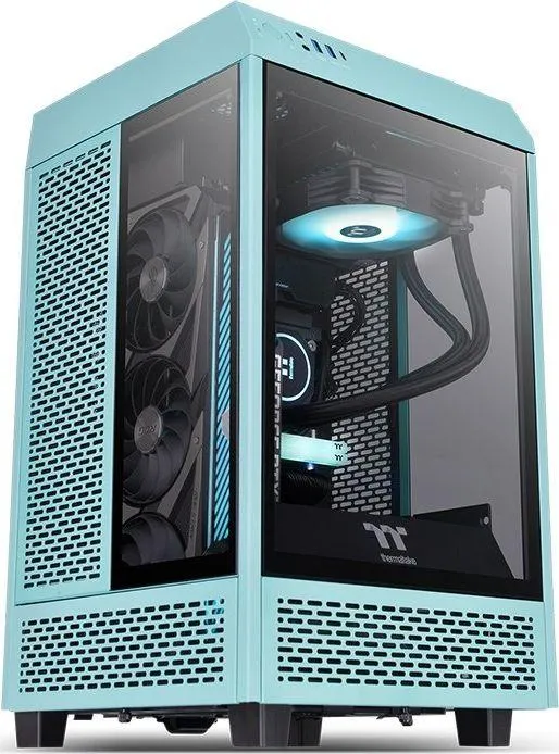 Kasë Thermaltake The Tower 100 Mini Turquoise, Mini Tower - 2