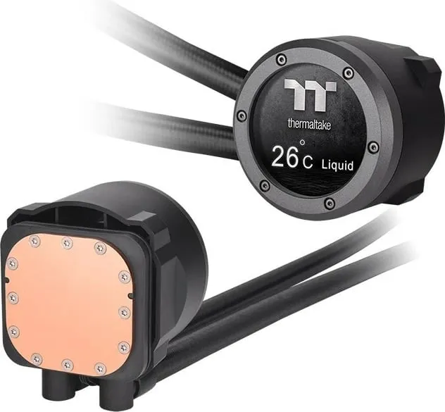 Ftohës uji për CPU Thermaltake TH280 V2 Ultra ARGB Sync, 280mm, ekran LCD, i zi - 2