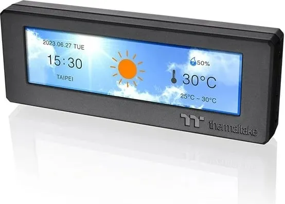 Ekran LCD 3.9 inç Thermaltake, aksesor për kasë, i zi - 2