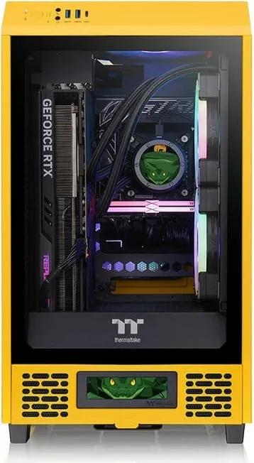 Panel LCD kasë Thermaltake The Tower 200 Bumblebee, verdhë - 1