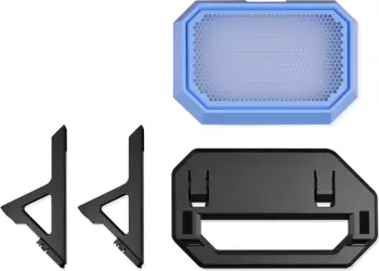 Kasë aksesor Thermaltake Tower 600, komplet mbështetës, anti-pluhur, zi/blu