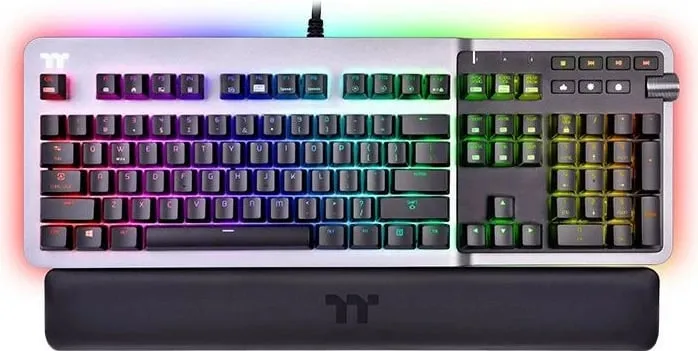 Tastierë mekanike Thermaltake Agent K5, Blue Switch, RGB, full-size, titanium - 2