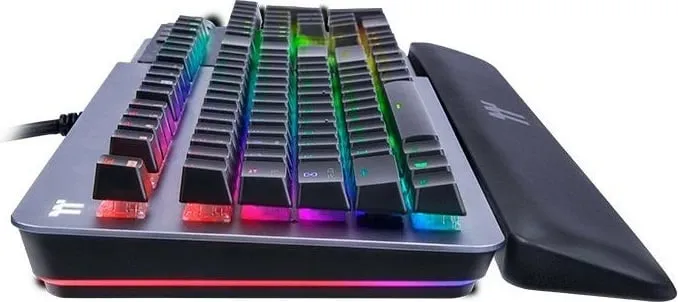 Tastierë mekanike Thermaltake Agent K5, Blue Switch, RGB, full-size, titanium - 3