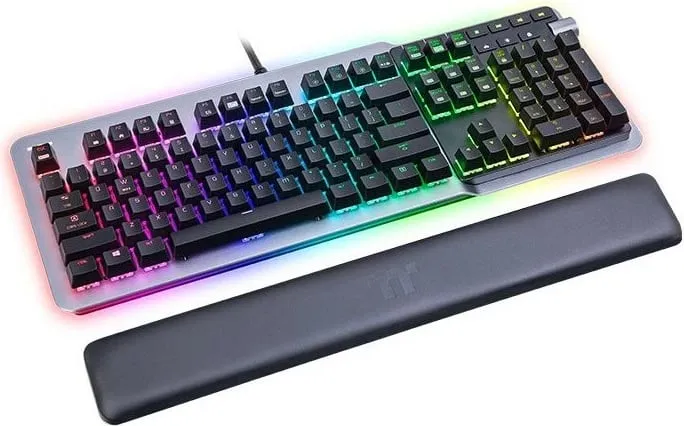 Tastierë mekanike Thermaltake Agent K5, Blue Switch, RGB, full-size, titanium - 4