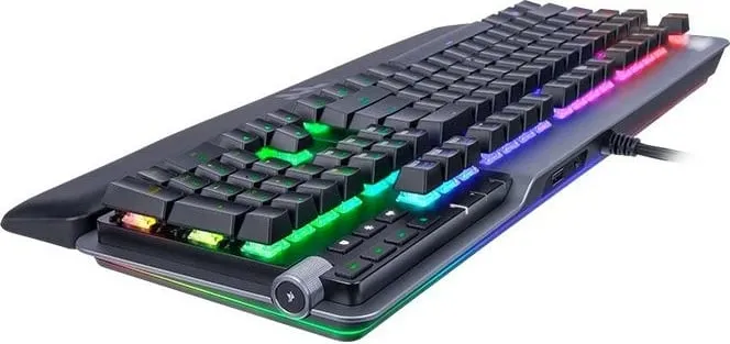 Tastierë mekanike Thermaltake Agent K5, Blue Switch, RGB, full-size, titanium - 5