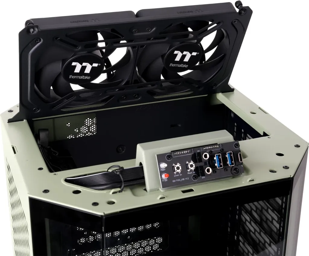 Kasë Thermaltake The Tower 250 TG, Mini Tower, Matcha Green - 4