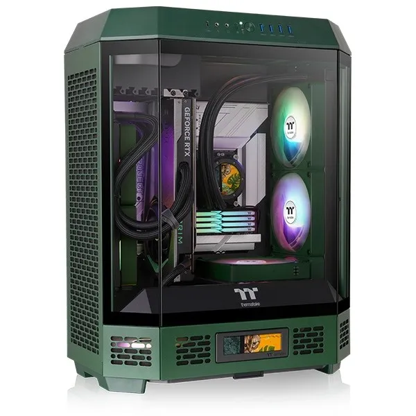 Kasë Thermaltake The Tower 600 TG, Midi Tower, Racing Green - 1