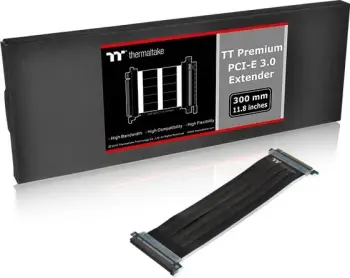 Zgjatues PCIe Thermaltake 300mm, PCI Express 3.0, i zi/gri