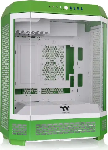 Kasë Thermaltake The Tower 600, midi tower, xham i temperuar, ndriçim multi, e gjelbër